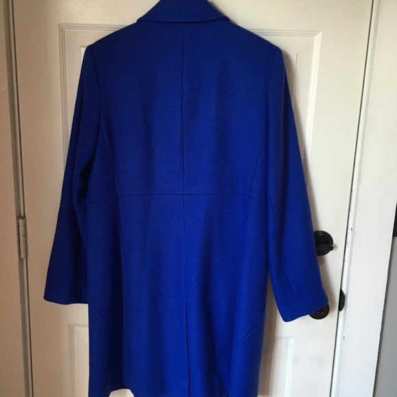 LARRY LEVINE Stunning Blue 💯 % Wool Coat ☃️⛄️ - Picture 6 of 14